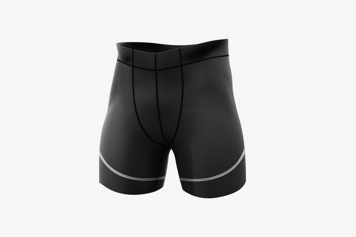 Half white half sale black shorts